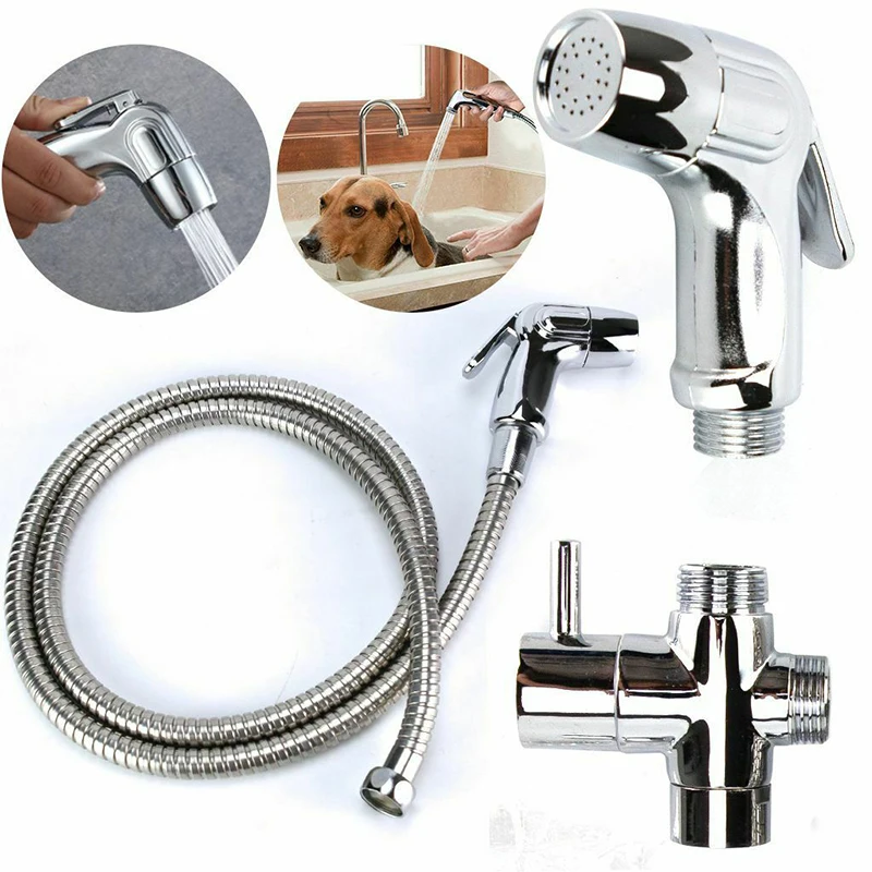 handheld toilet bidet sprayer set kit stainless steel hand bidet faucet for bathroom flush toilet cleaning dead corne free global shipping