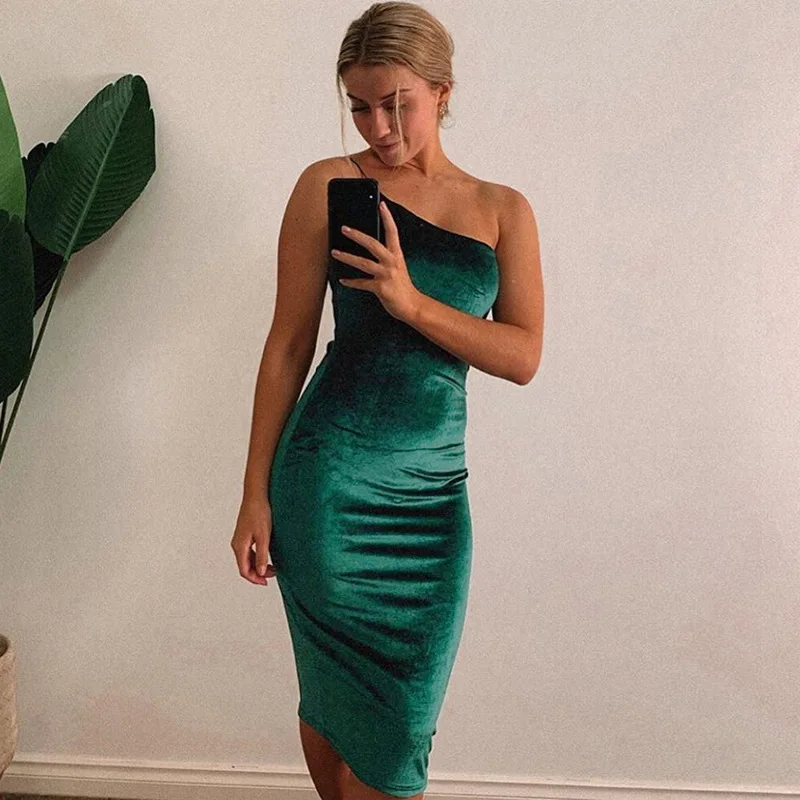 Женское платье на одно плечо с открытым плечом|Женские платья| |