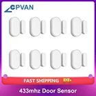 CPVAN датчик двери 433 МГц двери открытыеЗакрытые детекторы домашней сигнализации совместима с домашняя система охранной сигнализации