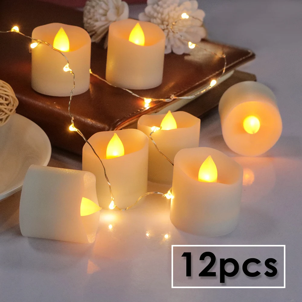 Горячая Распродажа беспламенные мерцающие светодиодсветодиодный Чайные свечи с