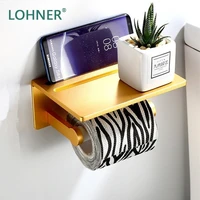 lohner toilet roll box hole free paper towel holder creative storage rack bathroom organizer shelf soporte papel higienico