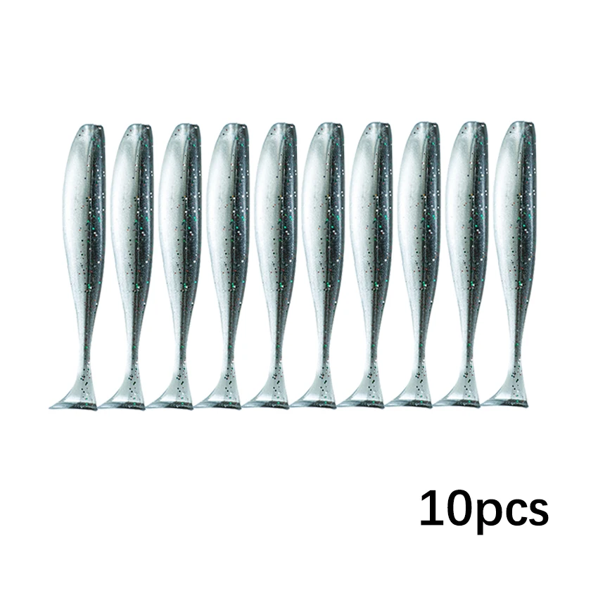 LEDAOFISH 10 шт./лот мягкие приманки силиконовая наживка 7 см Товары для рыбалки