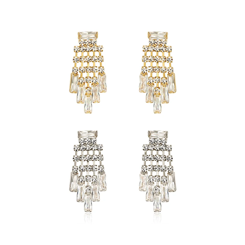 

High-level sense of simplicity 100 bright suzu temperament earrings stylish atmospheric long earrings earrings women