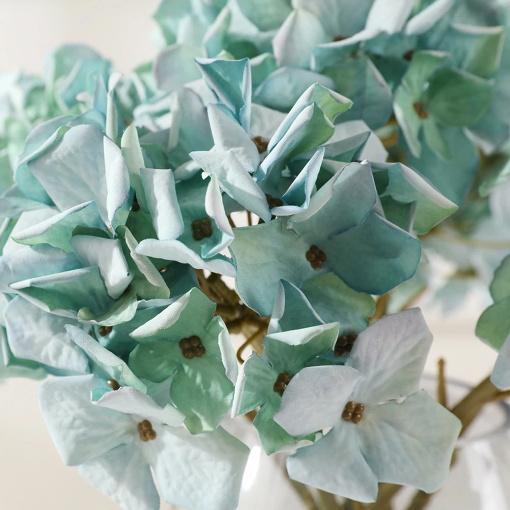 2 шт Ретро Имитация гортензии синяя Гортензия Свадебная Аранжировка Весенняя