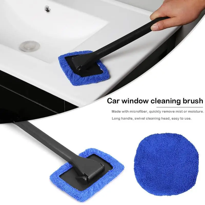 

Car Wash Brush Auto Window Clean Car Window Windshield Cloth Clean Tools Washable Shine Handy VODOOL Microfiber Long Handle
