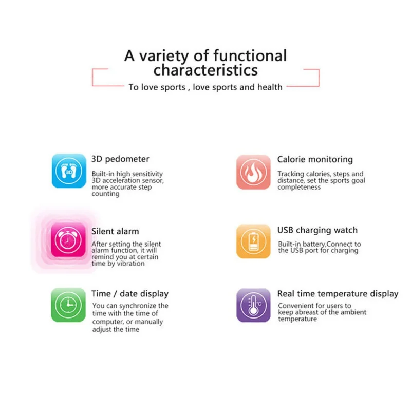 Портативный детский трекер активности умный Браслет Шагомер Фитнес легкий и