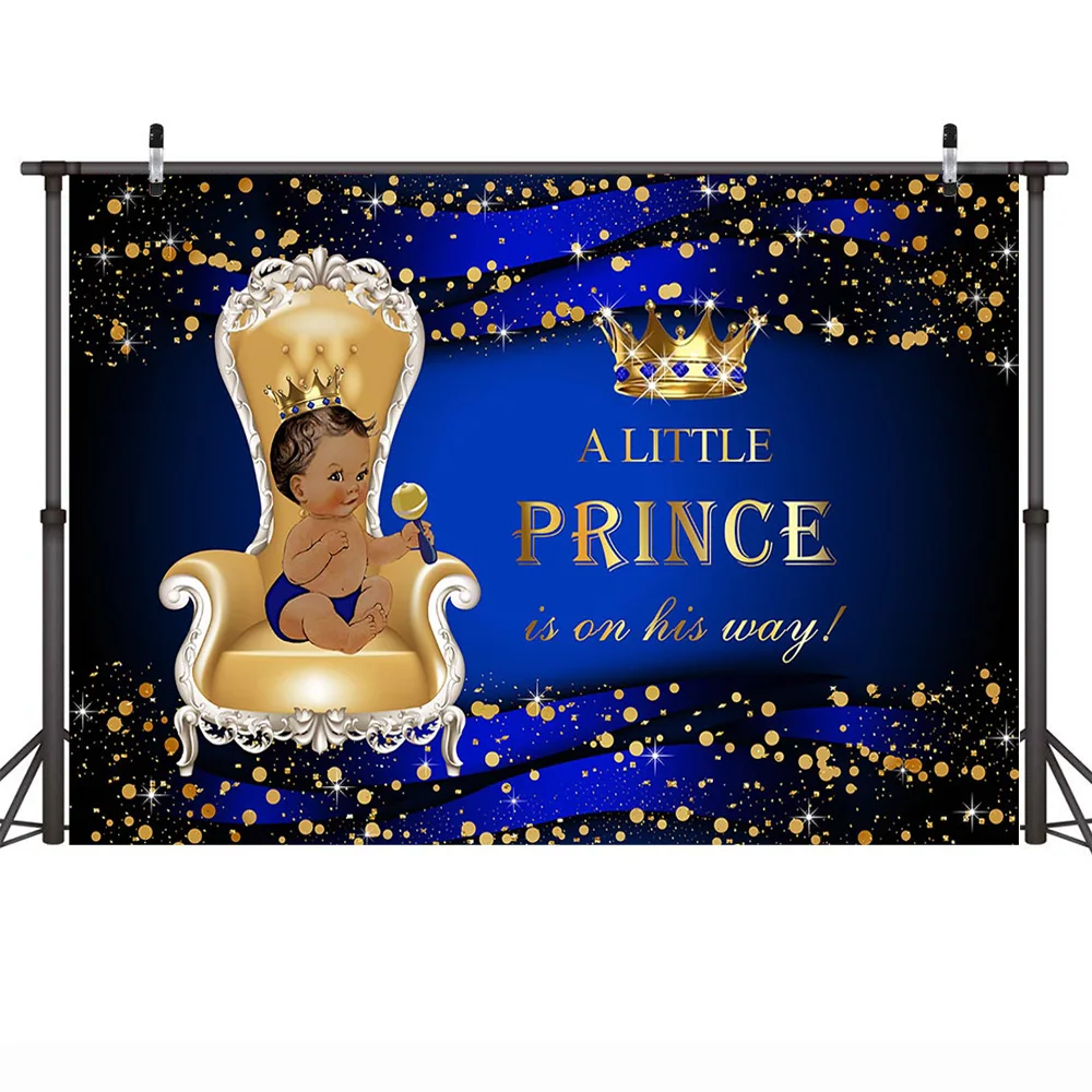 Фон для фотосъемки с изображением Королевского принца голубого стула короны