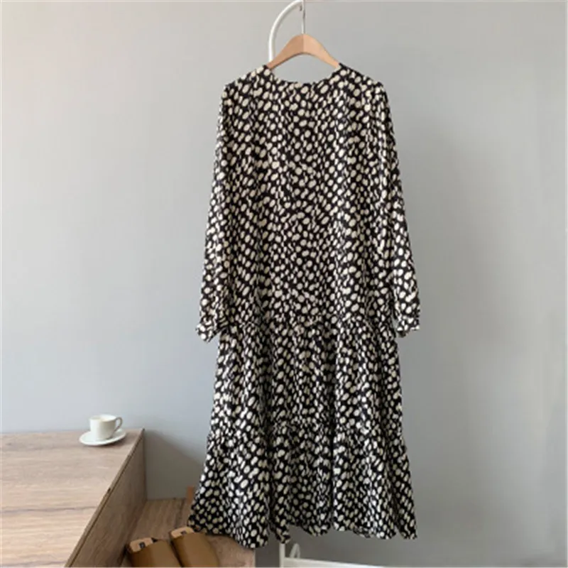 Женские платья средней длины корейское Новое шифоновое свободное мягкое платье