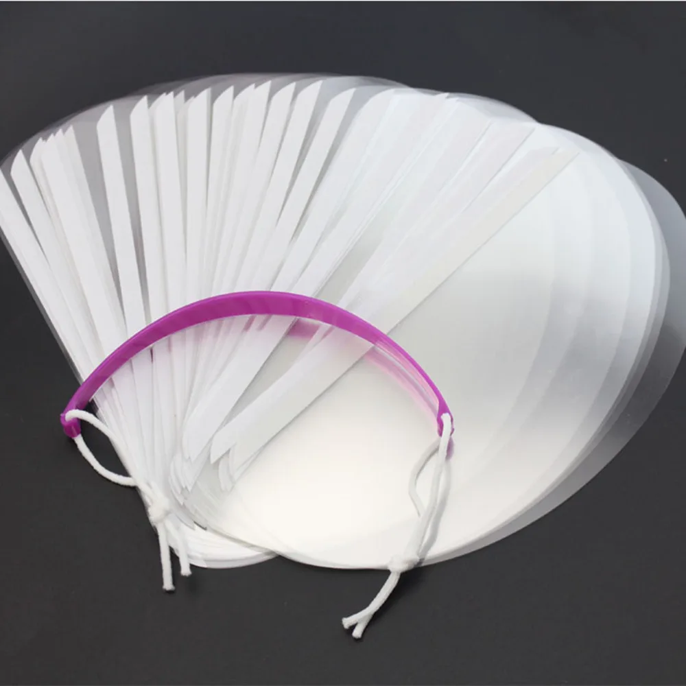 

100pcs Disposable Hair Cover Baffle Block Mask Eyeprotector Eye Shield Salon Tools with Holder (Random Color for Holder)