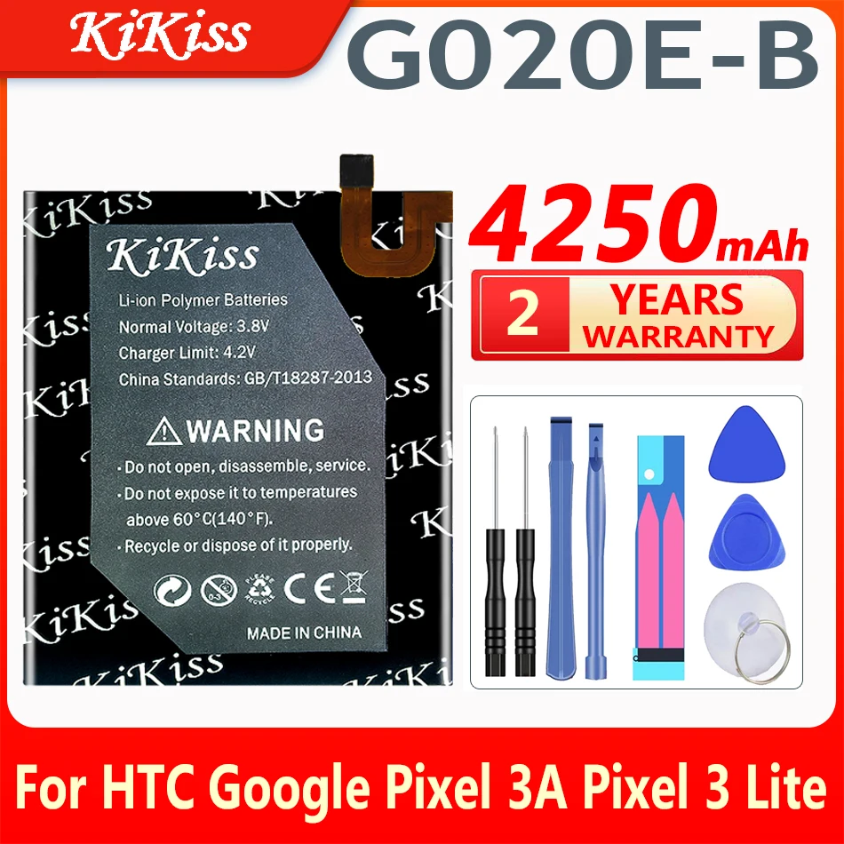 

Аккумулятор KiKiss 4250 мАч для HTC Google Pixel 3A Pixel 3 lite Pixel 3 Lite