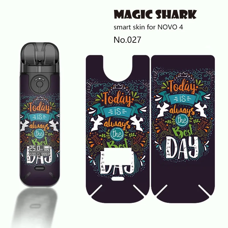 Чехол с лентой Magic Shark для Novo 4 наклейка Smok Novo4 мультяшный деревянный принт лист