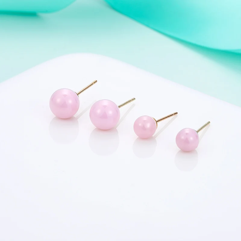 Новые Маленькие Универсальные Серьги-шарики Классического Мультитона Керамические Вставки Для Женщин Высокого Качества Изысканный Подарок.