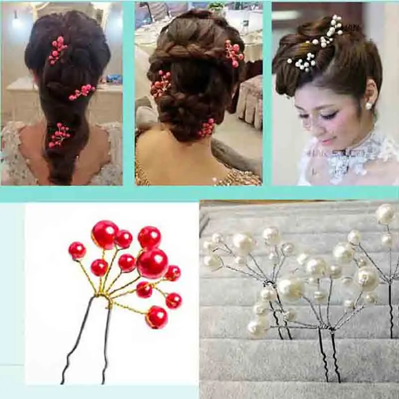 Комплект из 2 предметов модная с кристаллами и жемчугом свадебные шпильки цветок