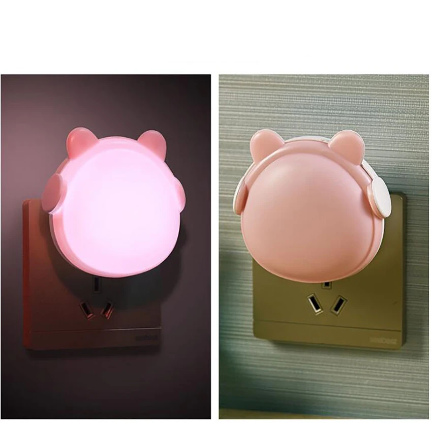 

0.5W Plug-in Night Lights, Pink/Yellow/ Blue LED Nightlight, Dusk to Dawn Sensor, Kids, Adult, Bedroom, Hallway, Bathroom