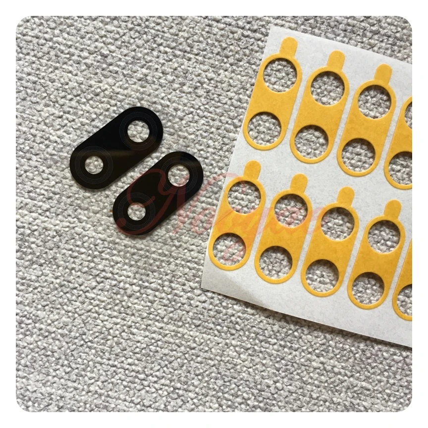 Черный Новый большой задний объектив камеры для Samsung Galaxy J8 2018 J810F объектив камеры с наклейкой; 20 шт./лот