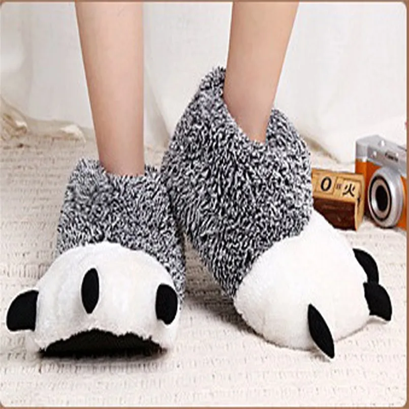 Милая обувь с мишками плюшевые хлопковые тапочки женская из хлопка zapatos de