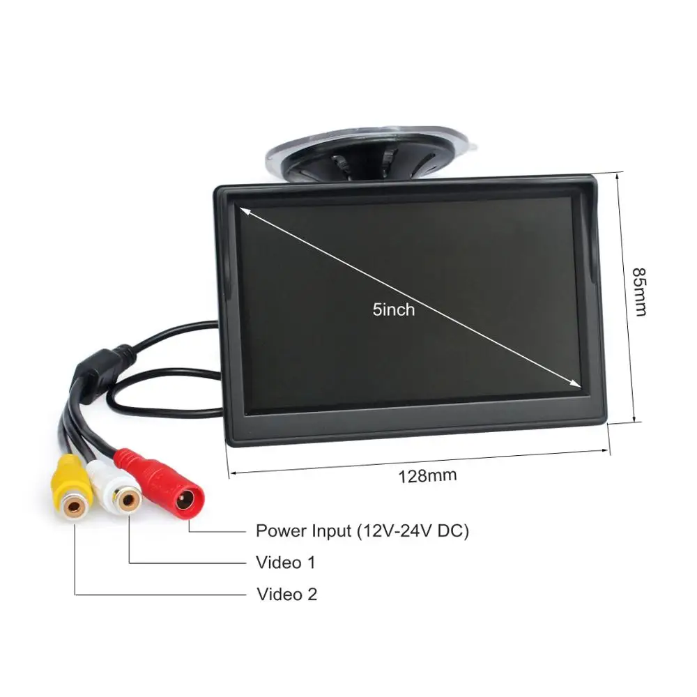 DIYKIT беспроводной 5 &quotTFT LCD Автомобильный монитор на присоске и кронштейне + IR