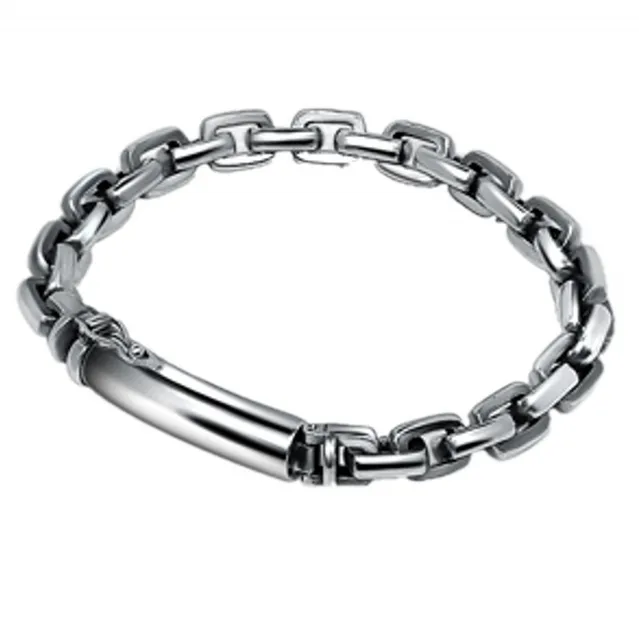 New 100% real pure S925 sterling silver fashion man bracelet 8MM 1