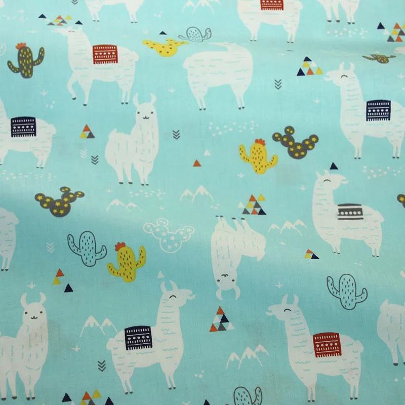 DIY саржевая хлопчатобумажная ткань с рисунком альпако искусственная для одеял