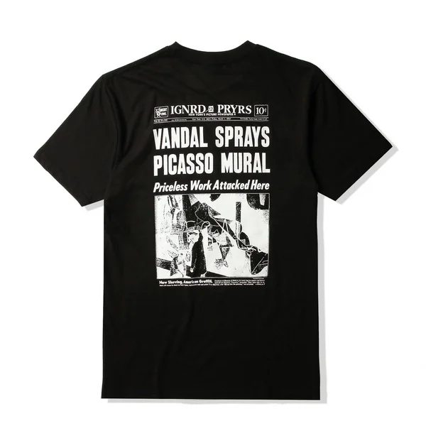 

Новая модная черная футболка с коротким рукавом Vandal