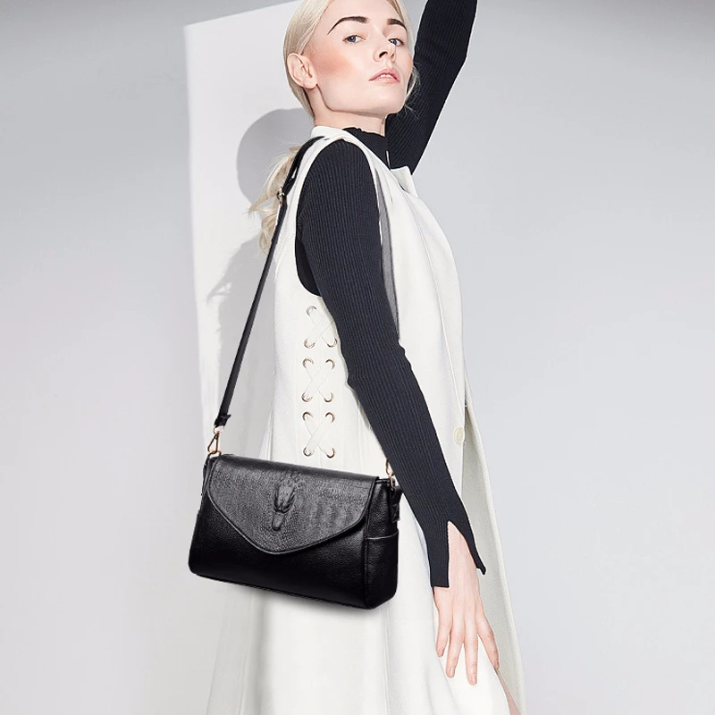 2019 Crossbody Bags For Women Alligator Leather Shoulder Bag Female Sac A Main Vintage Messenger Luxury Handbags | Багаж и сумки