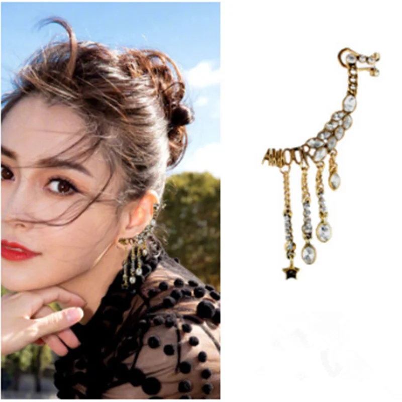 MWsonya модные корейские Ретро Геометрические кисточки клипсы для ушей элегантные