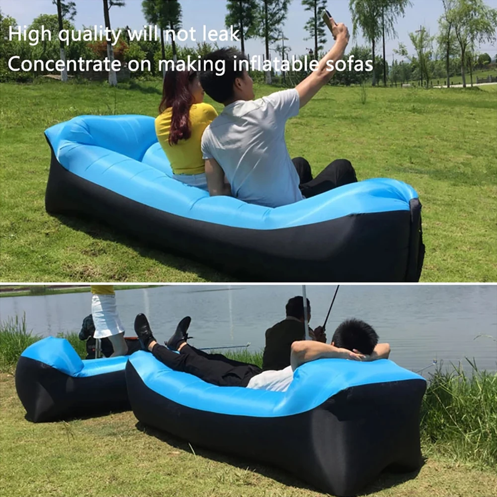 Inflatable Sofa Beach Lounge Chair Outdoor Air Bed Portable Folding Sun Lounger Mattress for Travelling Camping Pool | Мебель