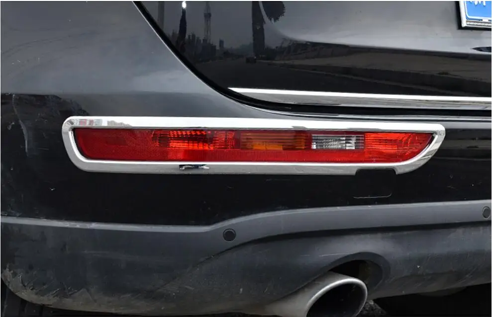 ABS хромированный задний противотуманный фонарь + для Audi Q5 2013 2014 2015 2016 2017