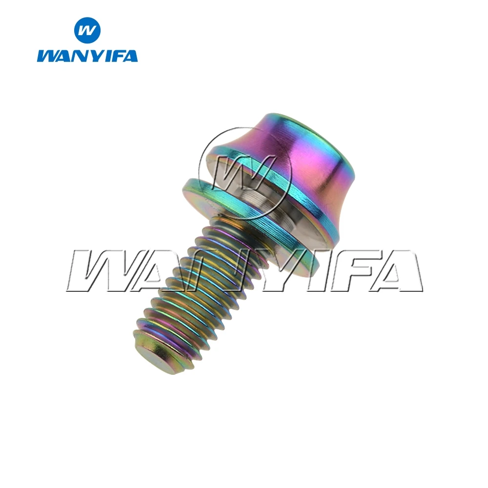 Титановый "Wanyifa" Ti Болт M5x12mm с шайбами, велосипедные бутылки для воды клетка болты с шестигранной головкой, соответствующие стандартам Американского общества по