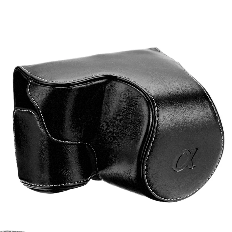 PU Leather Camera Bag Case Cover Pouch for Sony A6000 A6100 A6300 A6400 Nex6 Fotografia 5 Color | Электроника