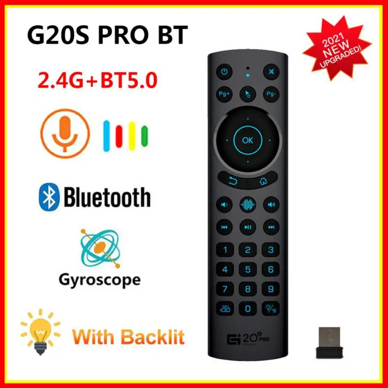 

Пульт дистанционного управления G20S PRO, 2,4 ГГц, с голосовым управлением, подсветкой, гироскопом, ИК-приемником, пульт дистанционного управлен...