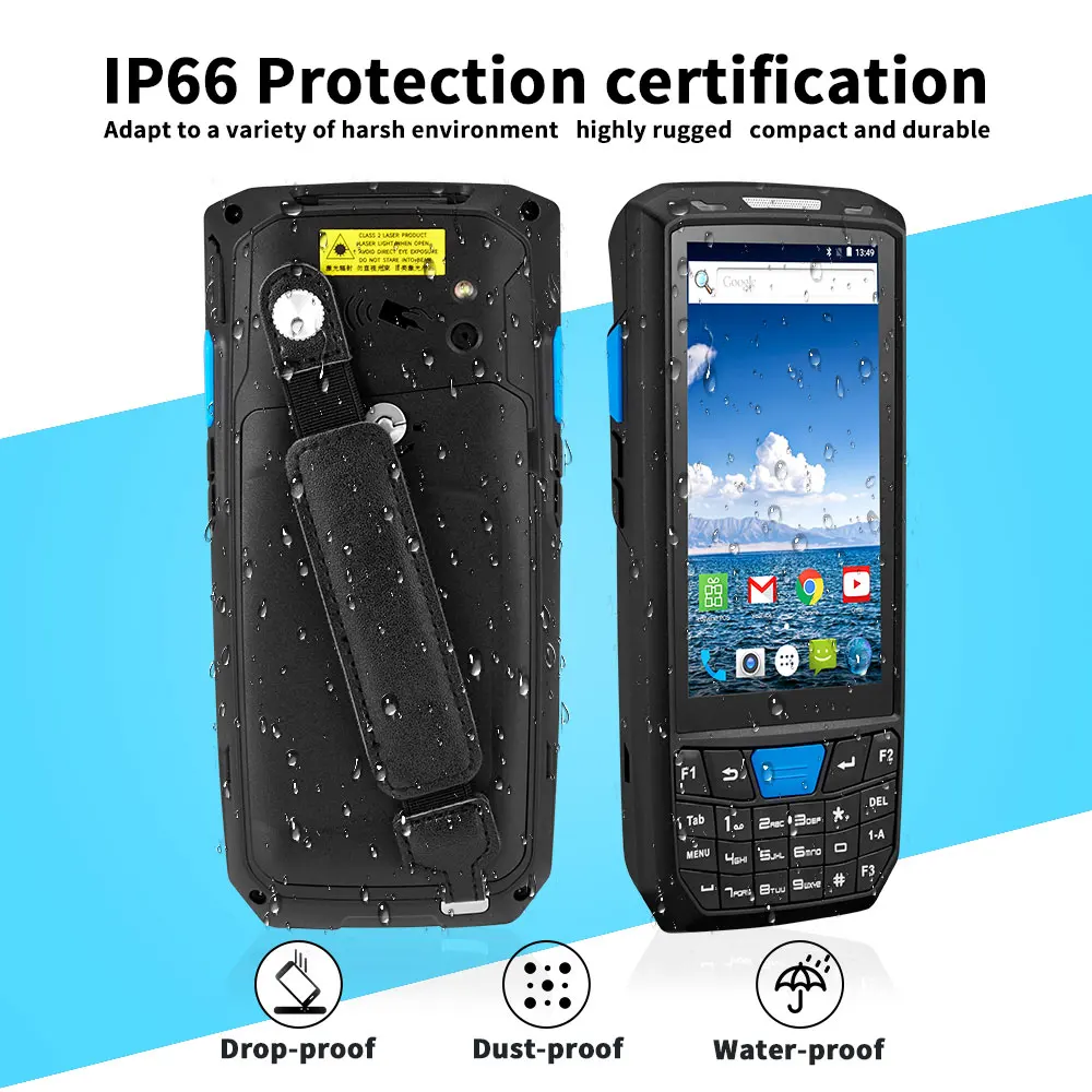ISSYZONEPOS Прочный Android 8,1 PDA 1D 2D сканер штрих-кода обрабатывается POS терминал сбора данных для склада 2 Гб ram 16 Гб rom PDA