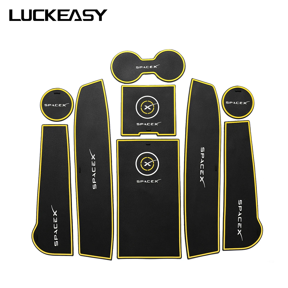 

LUCKEASY Car Interior Mat For Tesla Model 3 Model Y Model S Model X Door Groove Center Console Storage SPACEX Non-slip Pad