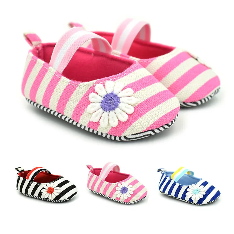 2020 детская обувь для маленьких девочек полосатая с ромашками воздухопроницаемая