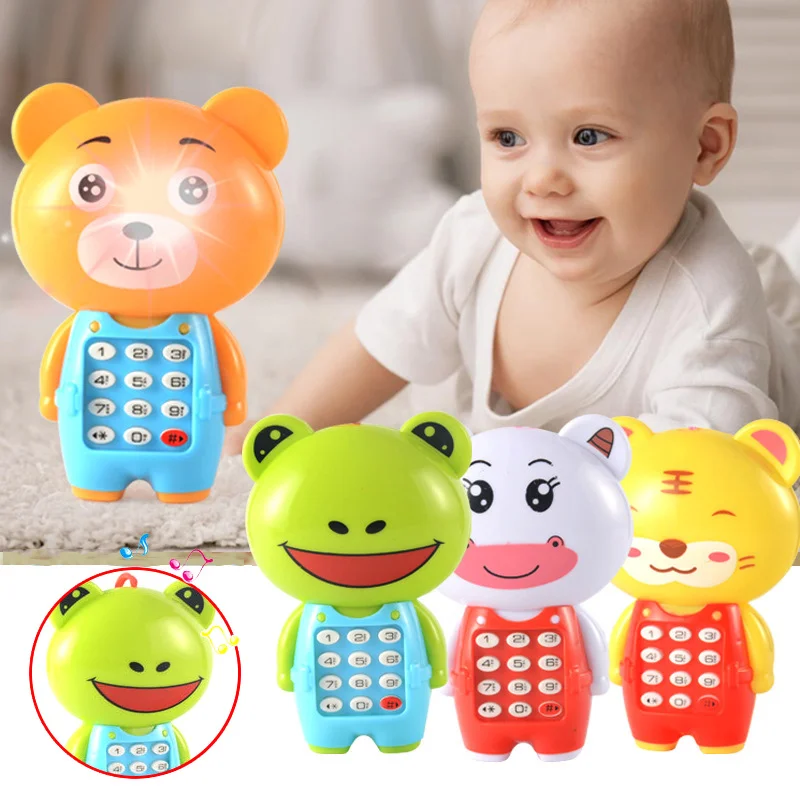 

Baby Electronic Phone Toy Children Cartoon Light Flashing Music Mobile Phone Toy BM88