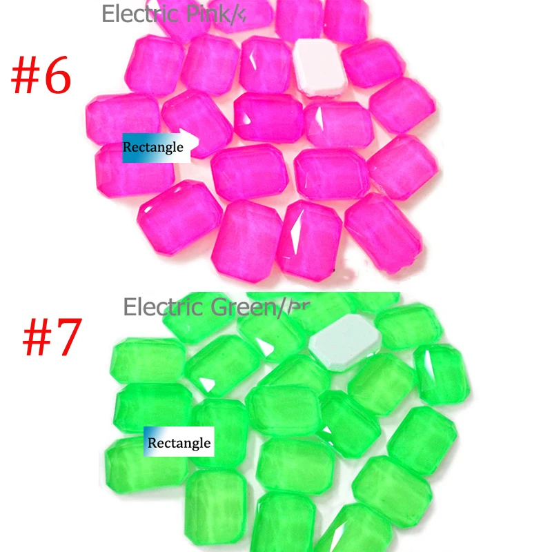 

100Pc/Pack Nail Fluorescent Rhinestone 3D Colorful Flatblack Glass Rhinestone DIY Crystal Charming For Nail Art Decorate #JZ1212