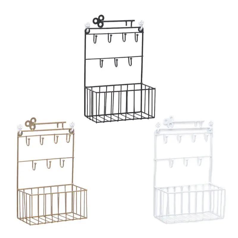 Настенный держатель для почты и ключей 7 крючков стойка органайзер карман Письмо