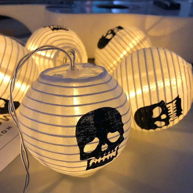 

Halloween String Lights Battery Operated Decorative Lights Skull Lights For Indoor Outdoor Party _WK