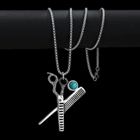 boys and girls universal scissors shape stainless steel necklace novel beautiful display european gift american fashion chain
