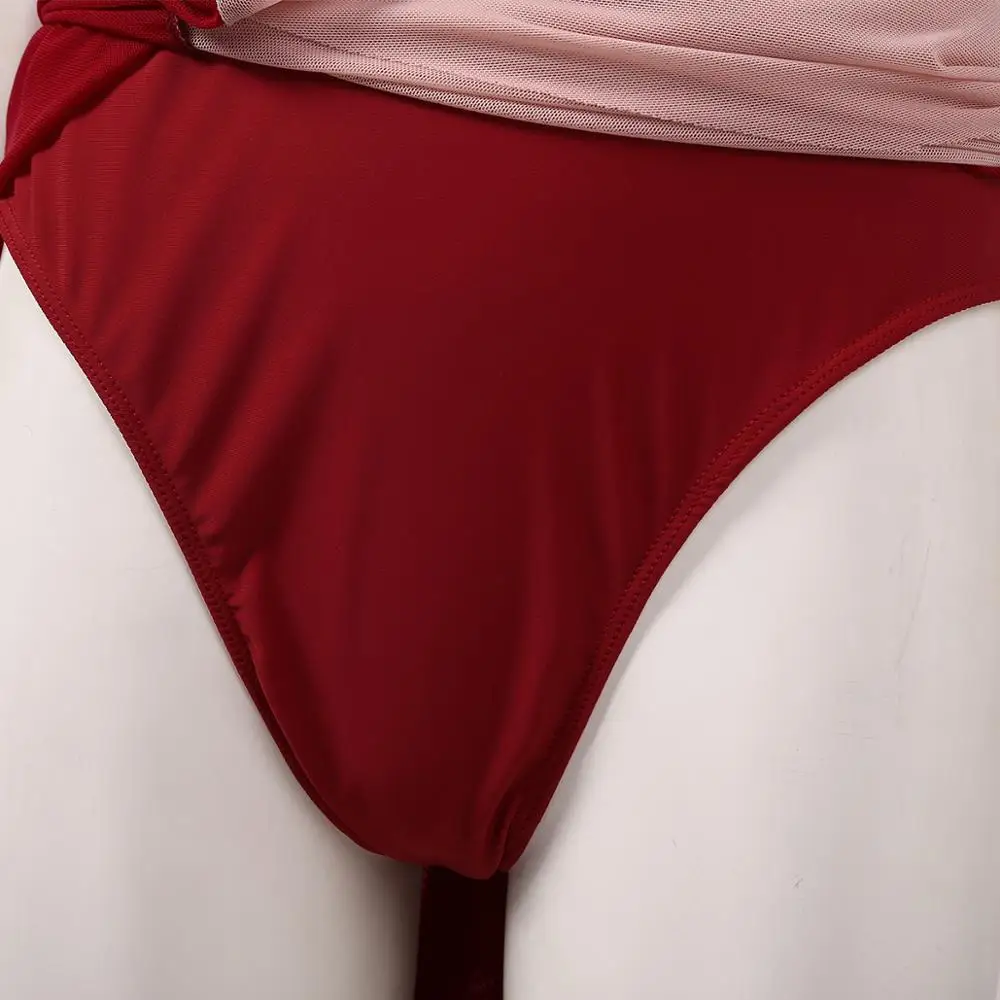 Новинка женское Сетчатое цветное гимнастическое трико без рукавов балетное