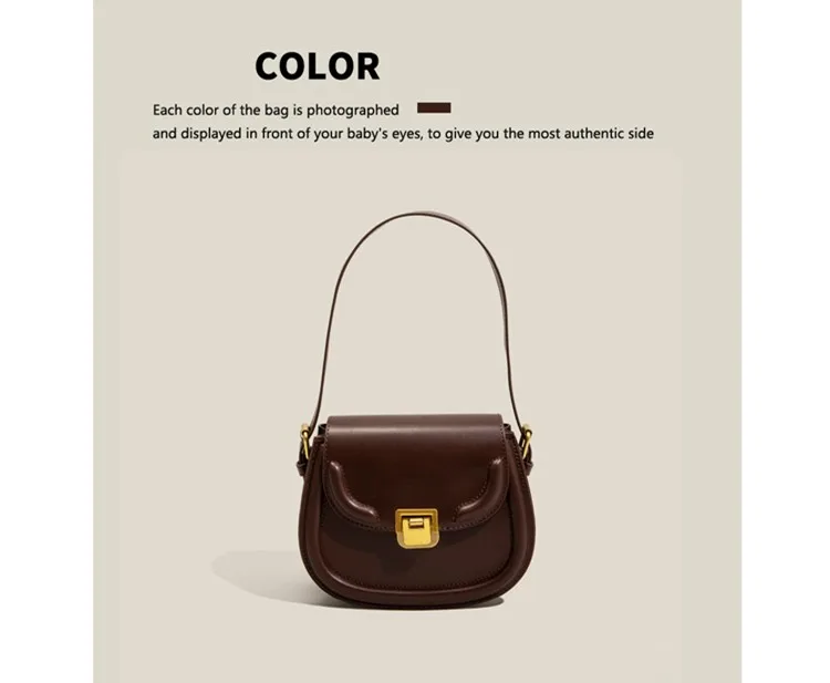 Maxdutti Ins Blogger Women's Bag Fashion Bags Messenger Saddle Bag Armpit Bag French Minority High-Grade Shoulder Bags Women's