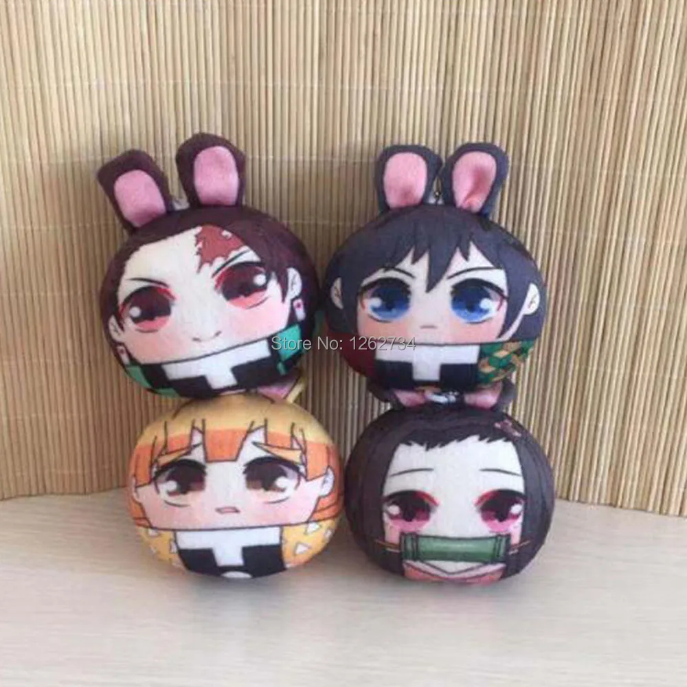 10 шт/партия демон убийца Kimetsu без Yaiba камадо Nezuko Tanjirou Hashibira Inosuke см плюшевый брелок