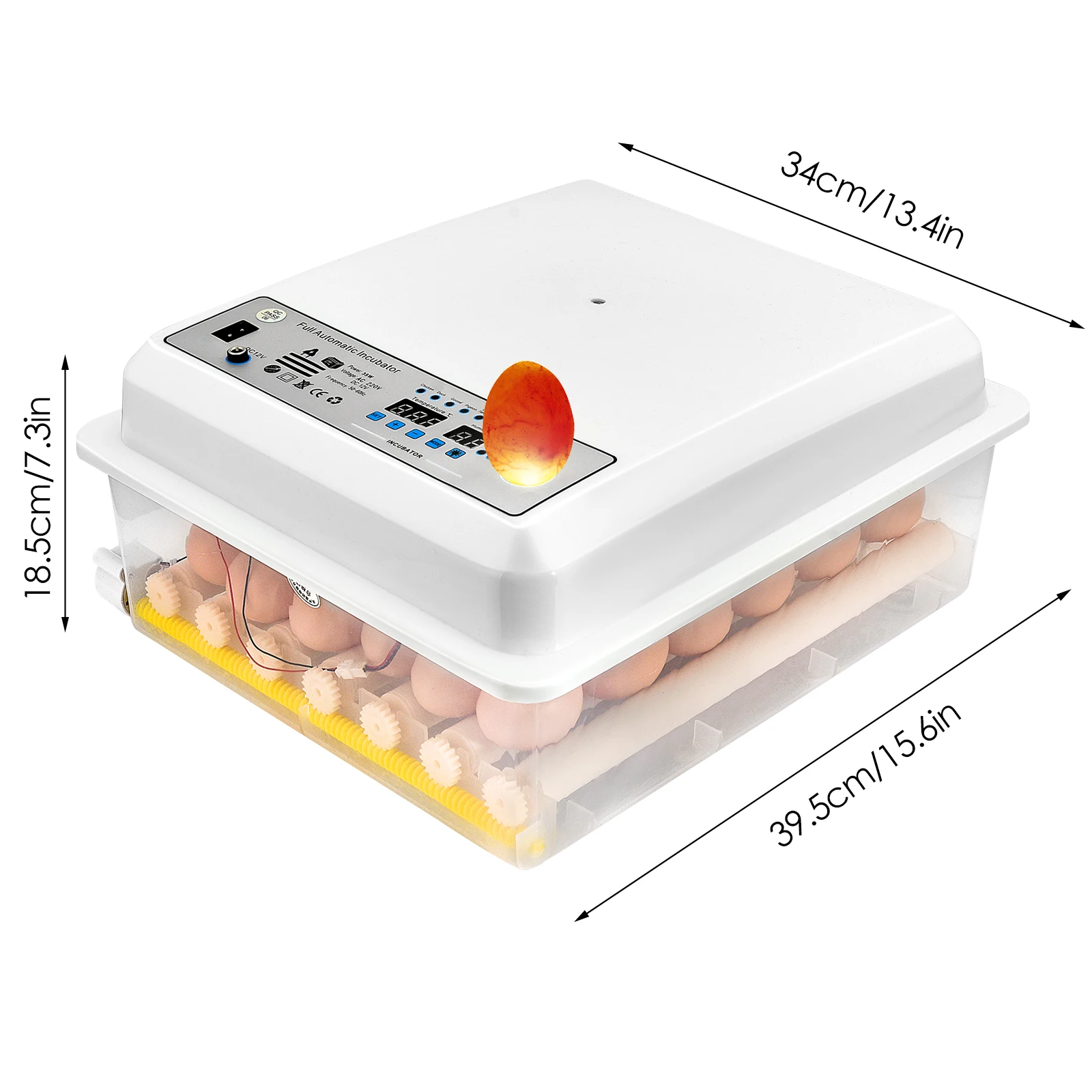 

110V/220V Household 36 Eggs Incubator Intelligent Automatic Rotating Egg Hatchers For Chicken Duck Goose Pigeon Bird Quail