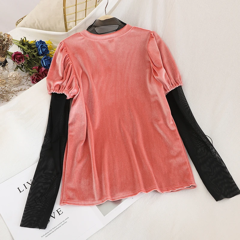 Gagarich женские костюмы Весна О-образный вырез слоеный короткий рукав сплошной