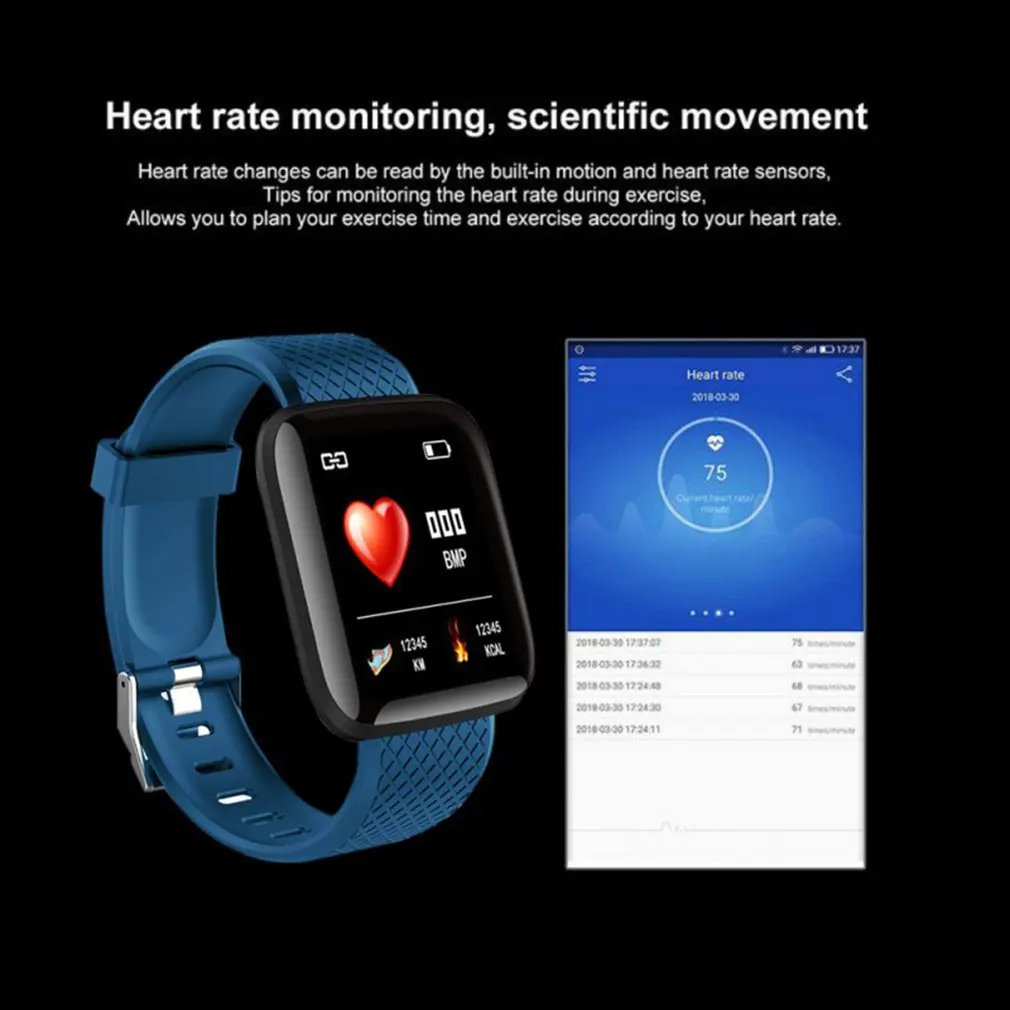 

116 Plus Smart Watch 116Plus Multifunctional Sports Bracelet Smart Wristband IP67 Fit Bit Smart Digital Wristwatches HOT