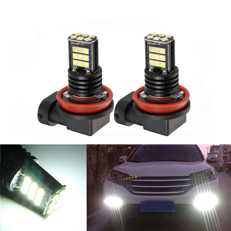 

2x H11 H8 LED Fog Light Bulbs HB4 9006 Car LED Running Lights Auto Driving Lamp 12V 6000K White