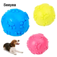 pet dog cat puppy sounding toys polka squeaky tooth cleaning balls playing balls pet teeth chew toy pet accessories seeyea