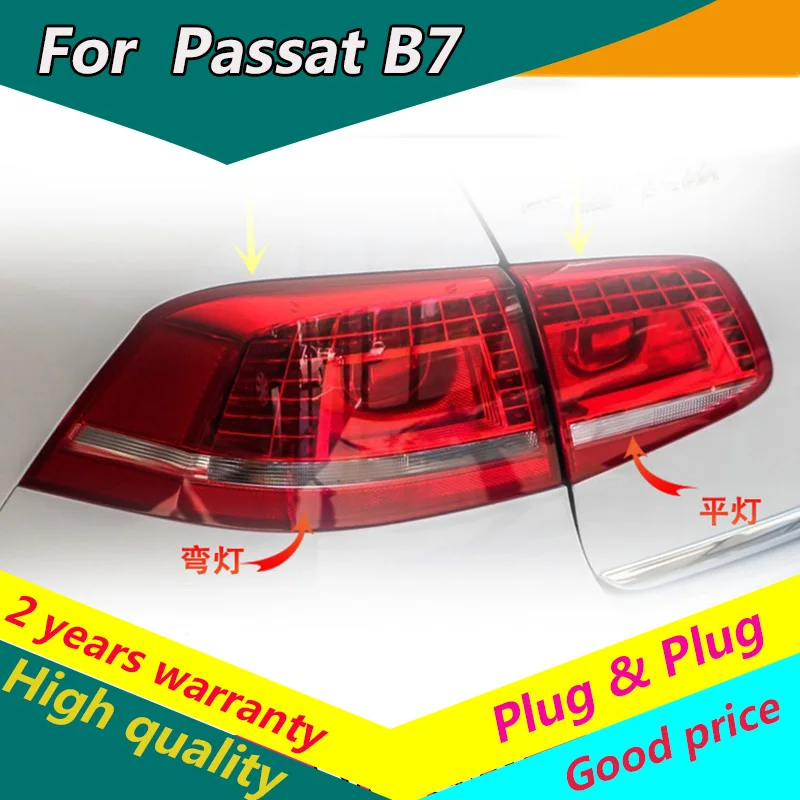 

Car Styling for New VW EUR Passat B7 Taillight 2012 2013 2014 2015 Passat LED rear lamp DRL+Turn Signal+Brake+Reverse