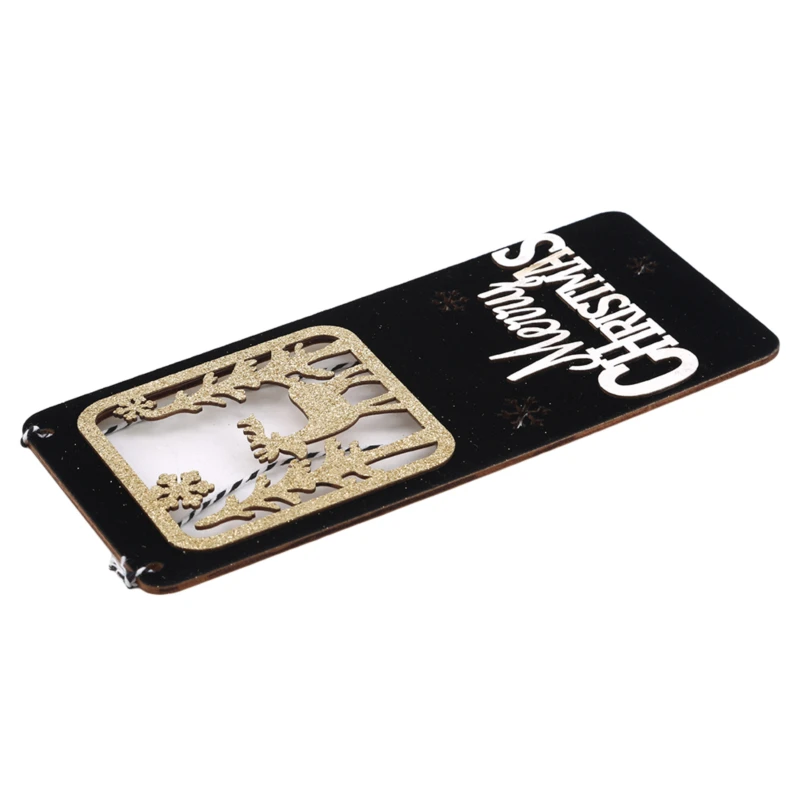 2020 Новогодняя деревянная дверь подвесной знак Рождественское украшение для елки