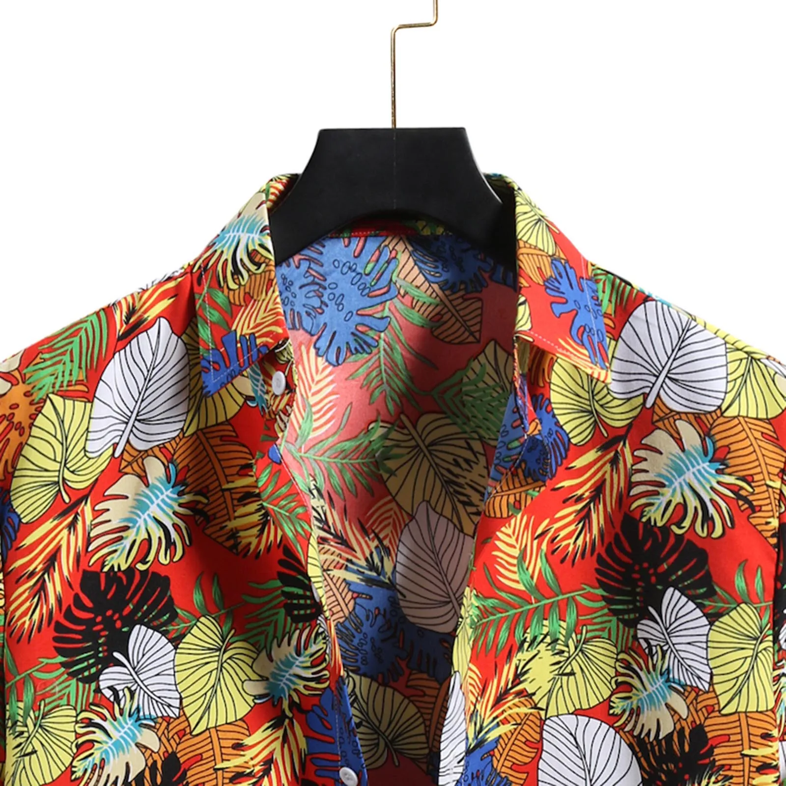 

Men's Plus Size Shirt Summer Fashion Casual Hawaiian Print Flower Shirt Men T-shirt Short Sleeve Tops Blouse #35